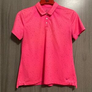 Nike Dri-Fit Polo - Standard Fit & Pink - Size Medium